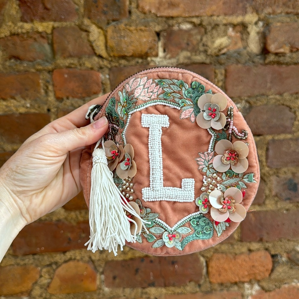 Anthropologie beaded pouch